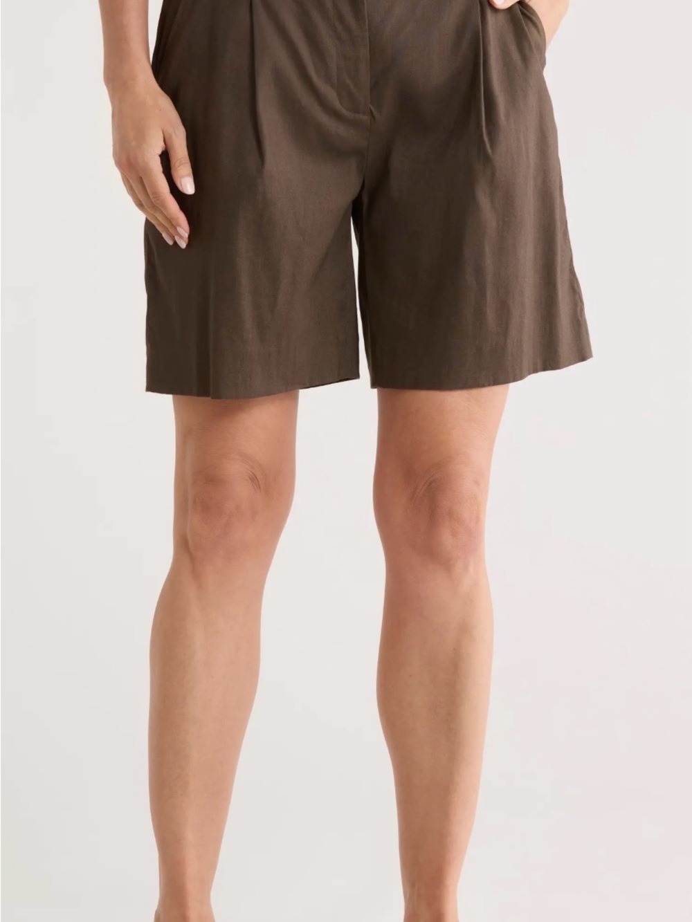 Rag & Bone Lena Brown Linen Shorts